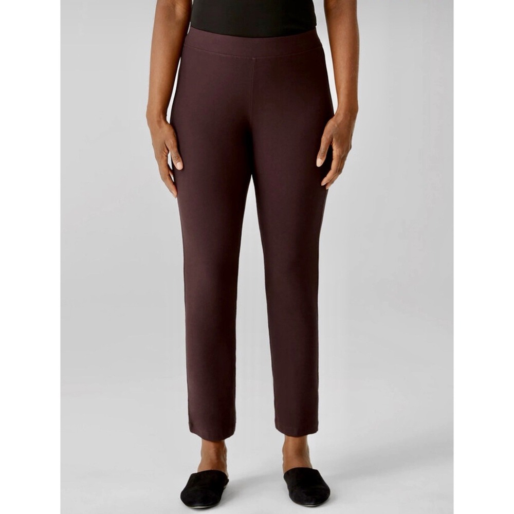 Eileen Fisher Washable Stretch Crepe Straight Ankle Pants Women's Size PM
